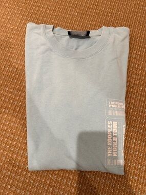 The Kooples Light Blue Crewneck Tee with Right-Side Print
